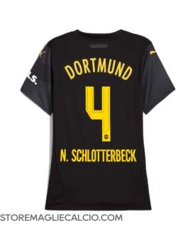 Borussia Dortmund Nico Schlotterbeck #4 Maglia Gara Trasferta Repliche 2024-25 Donna